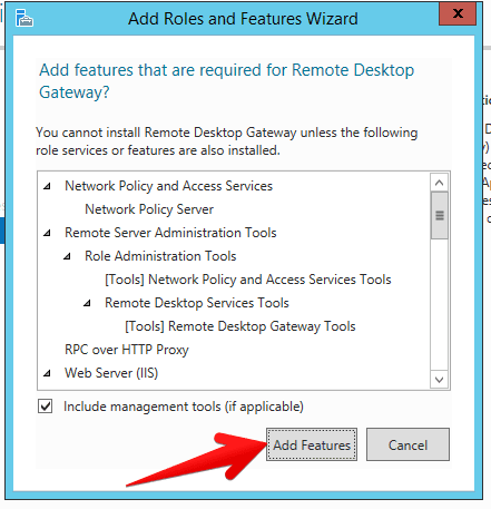 add all required features for the RD gateway