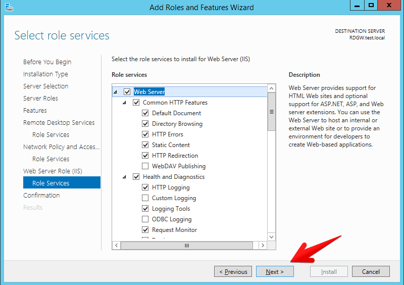 info about IIS server installation