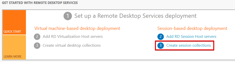 Publishing applications in RDS 2016 - Create session collections