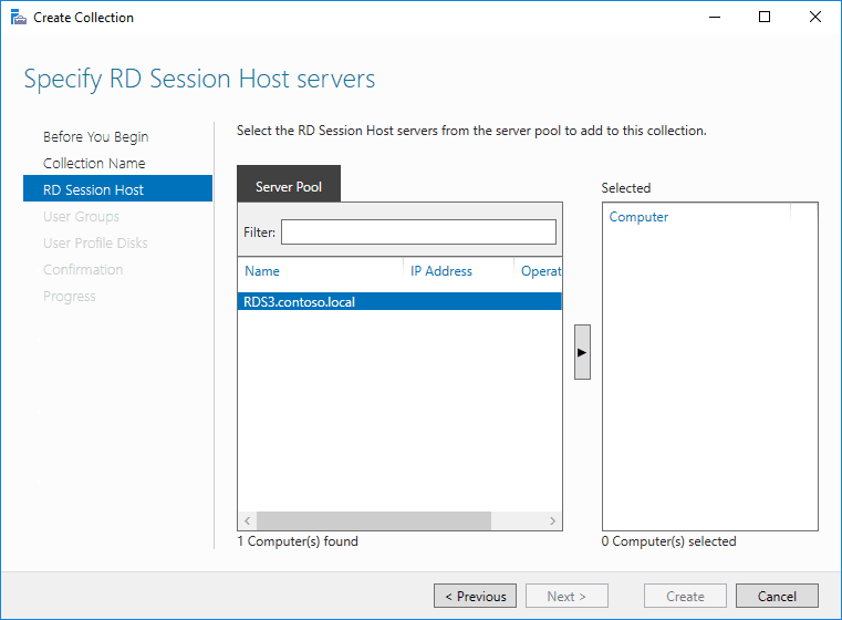 Publishing applications in RDS 2016 - Select RD Session Host servers