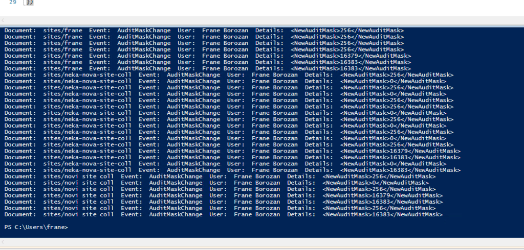 SharePoint audit logs