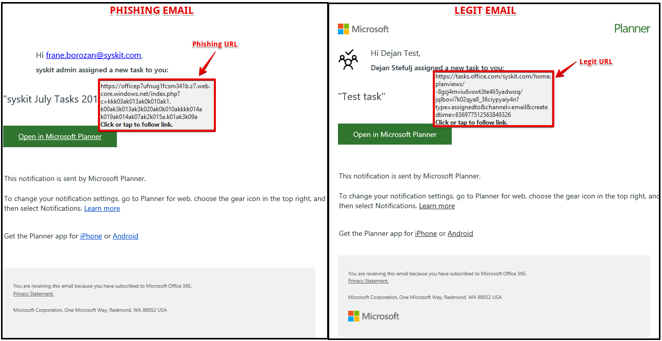 phishing from microsoft planner