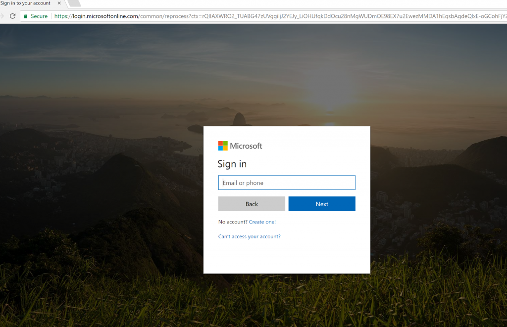 microsoft office 365 login